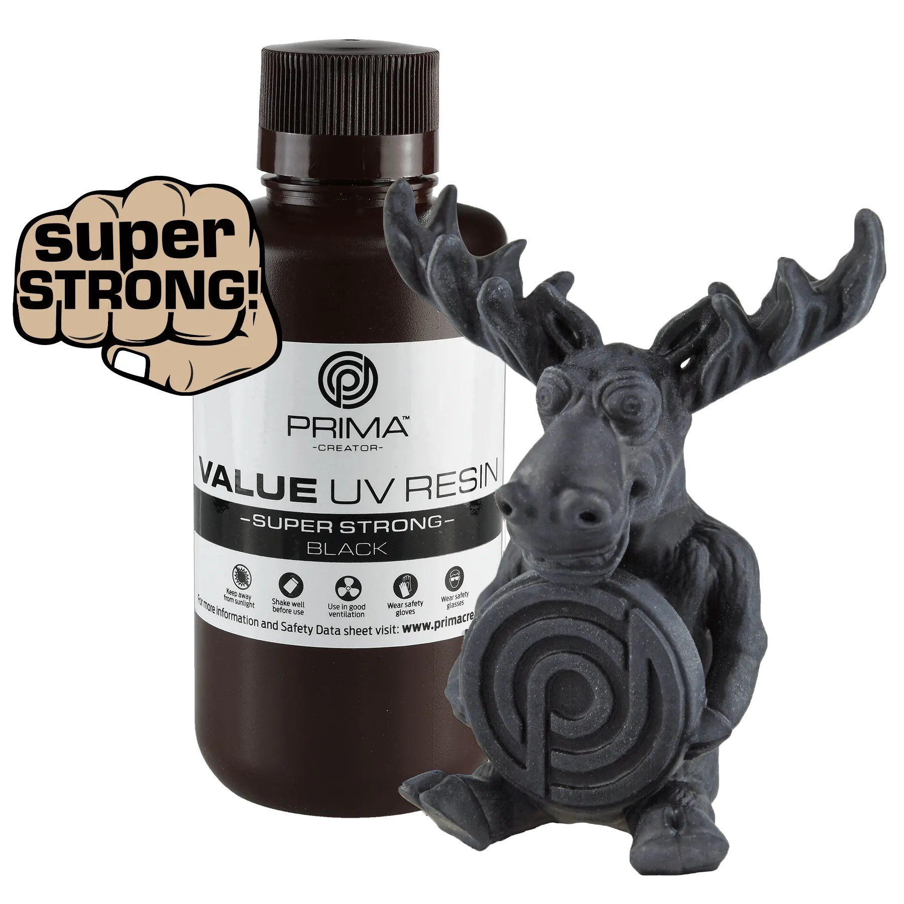 PrimaCreator Super Strong UV Resin - 0.5 kg - Black