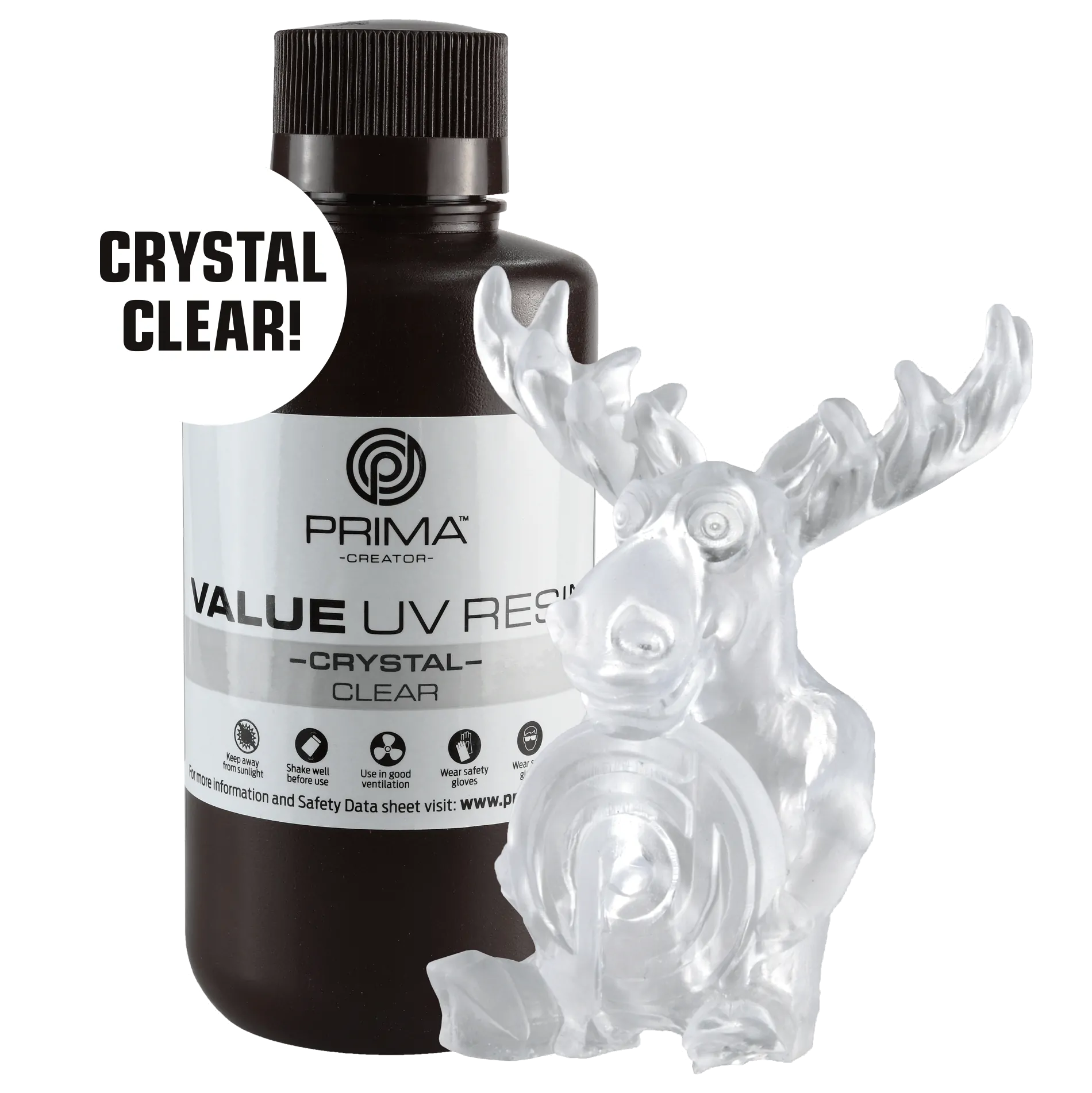 PrimaCreator UV Crystal Resin - 0.5 kg - Clear