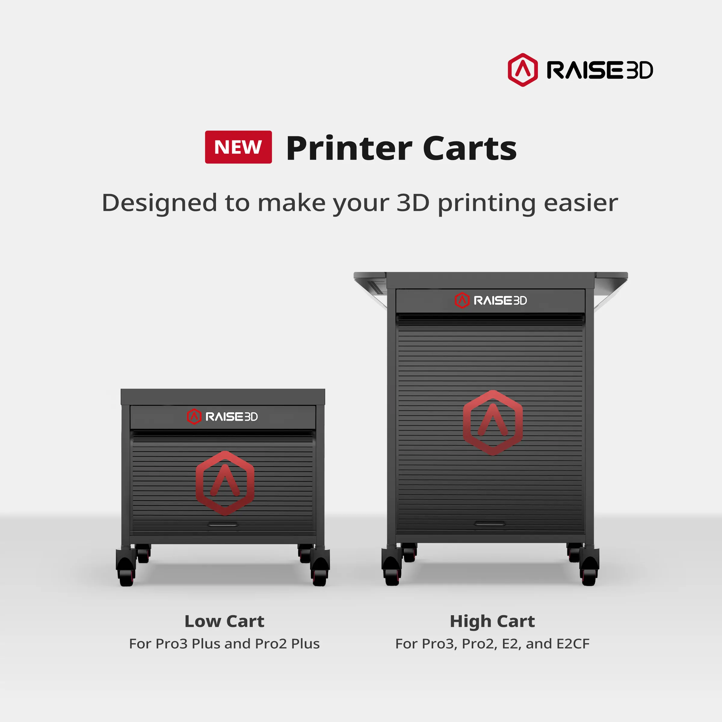 Nova kolica za Raise3D Pro3, Pro2 i E2 seriju