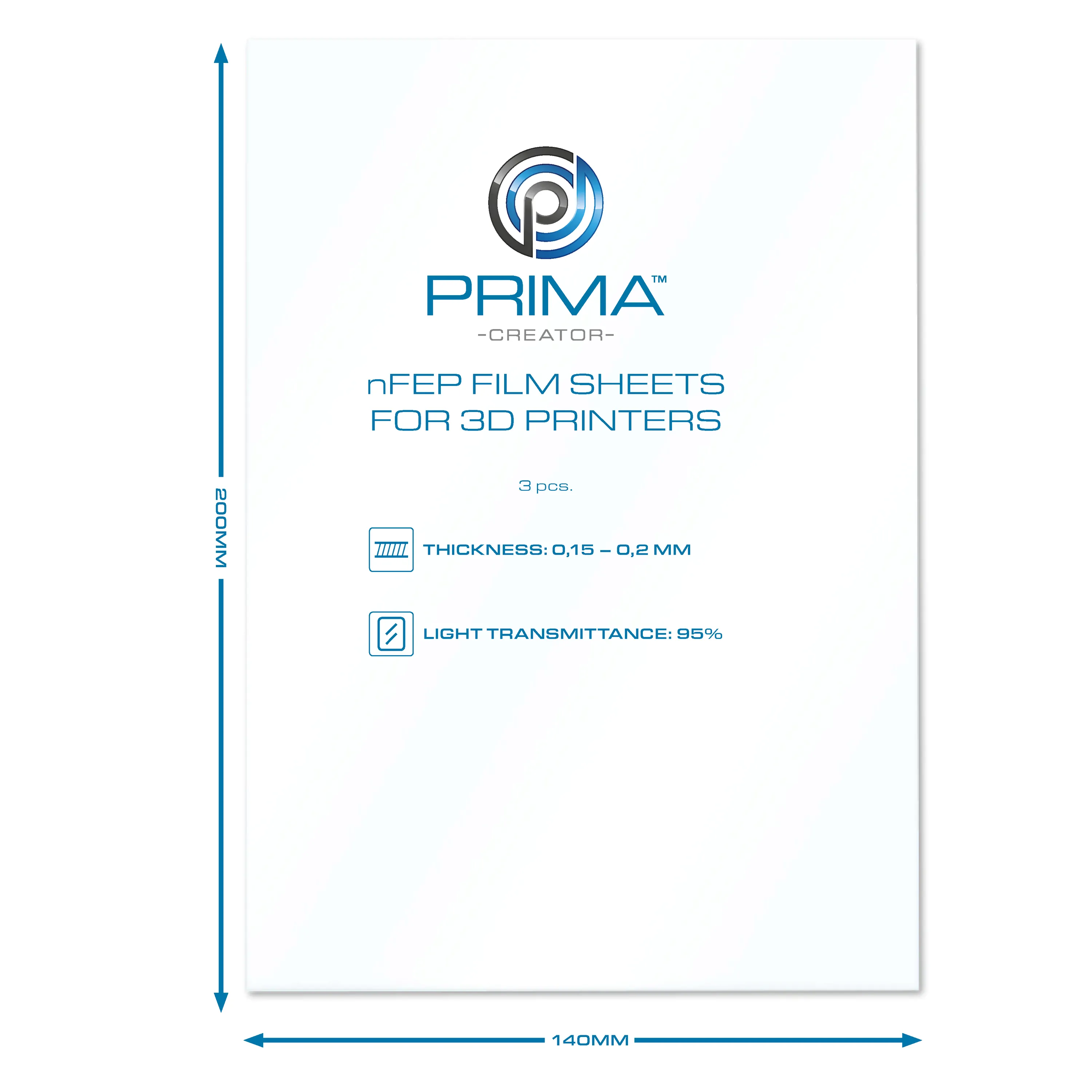 PrimaCreator nFEP Film - 140 x 200 mm - 3 komada - Slika 3