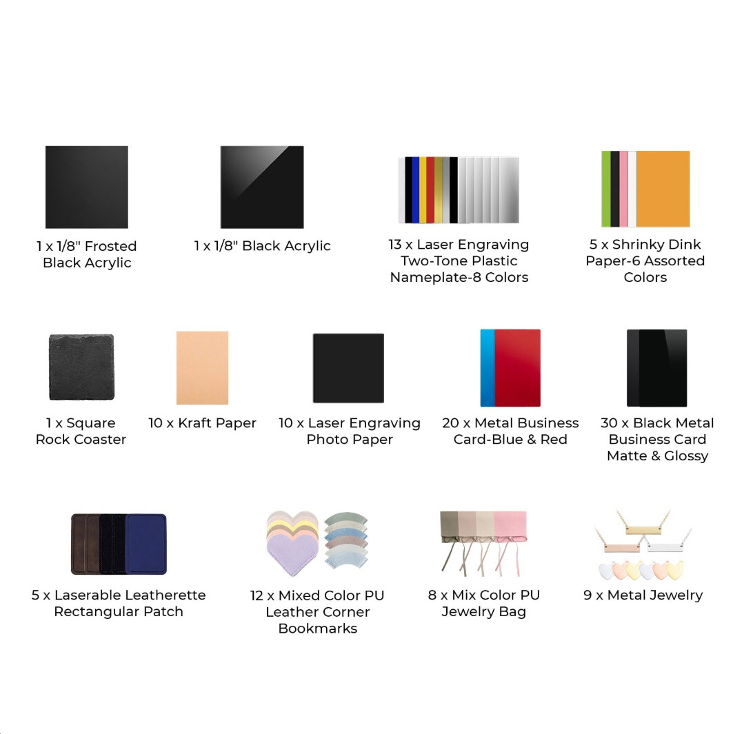 xTool Laser Material Kit – 125-Piece - Slika 2